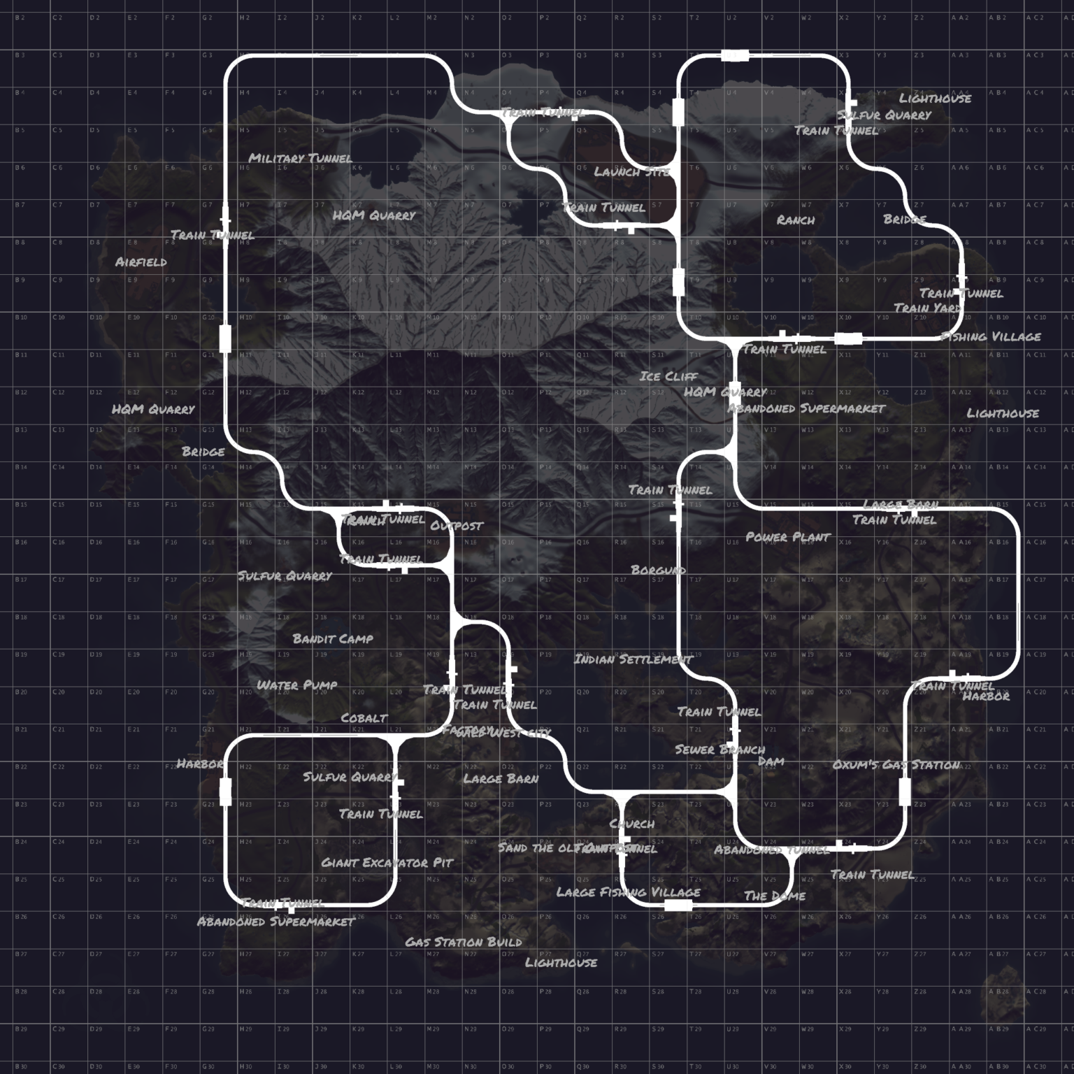 Valley Of Canyons(Underwater Update) Custom Rust Map - Lone Design