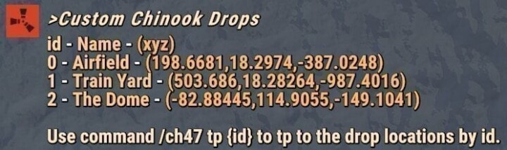 Rust Custom Chinook Drops All Products