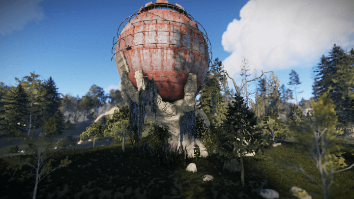 Sphere in hand 8 Rust Sphere in hand Prefabs