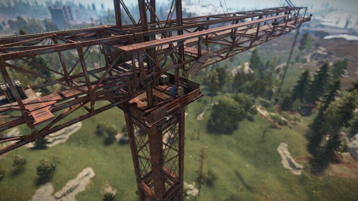 Rust Large Crane Monument All Products