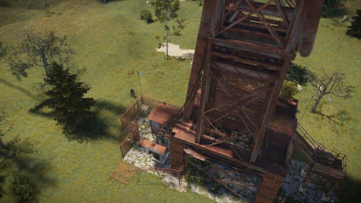 Rust Large Crane Monument All Products