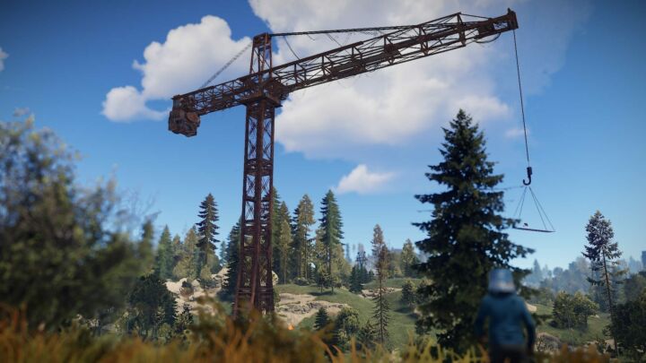 Rust Large Crane Monument All Products