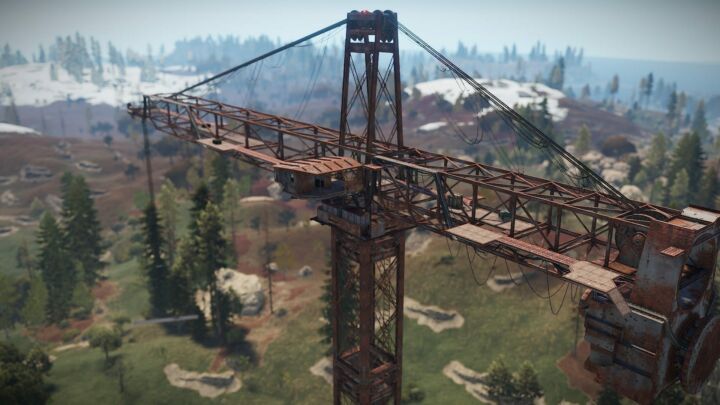 Rust Large Crane Monument All Products