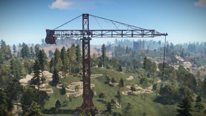 Rust Large Crane Monument All Products