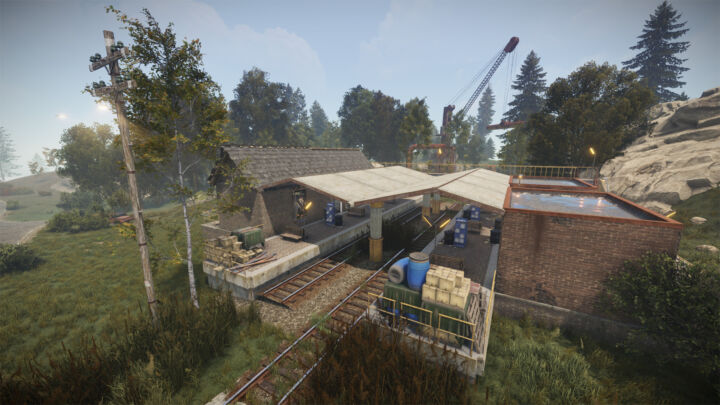 Rust Large Train Station Prefabs