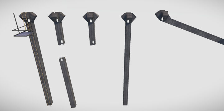 Rust Modular Elevated Railways Pack Prefabs