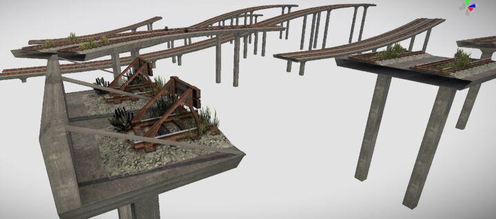 Rust Modular Elevated Railways Pack Prefabs
