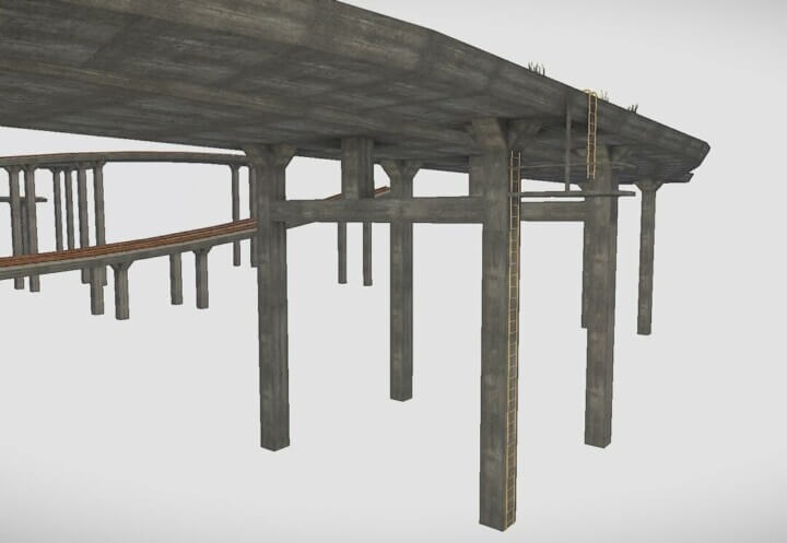 Rust Modular Elevated Railways Pack Prefabs