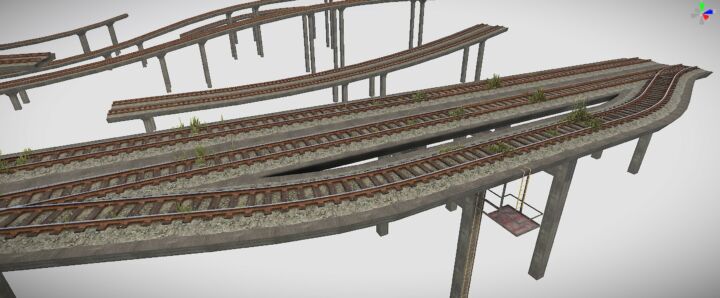 Rust Modular Elevated Railways Pack Prefabs