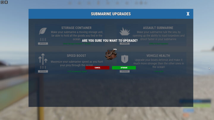 Rust Submarine Upgrades All Products