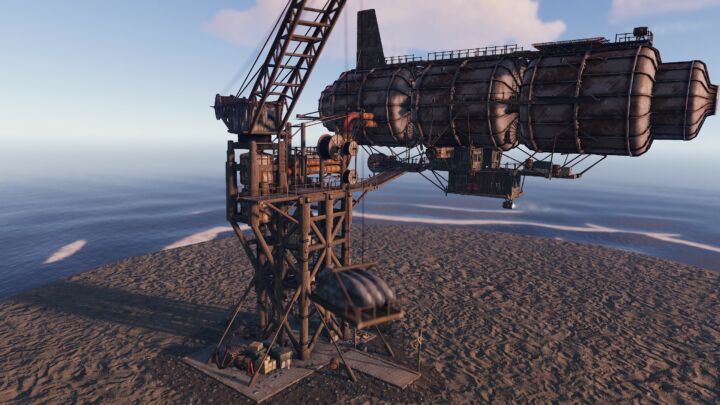 Rust Steampunk Dock Monument Prefabs