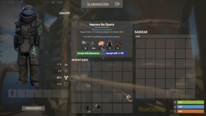 Rust Quarry Levels All Products