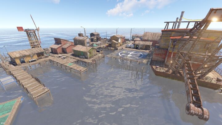 Rust All-In-One Combined Fishing Village Outpost Prefabs