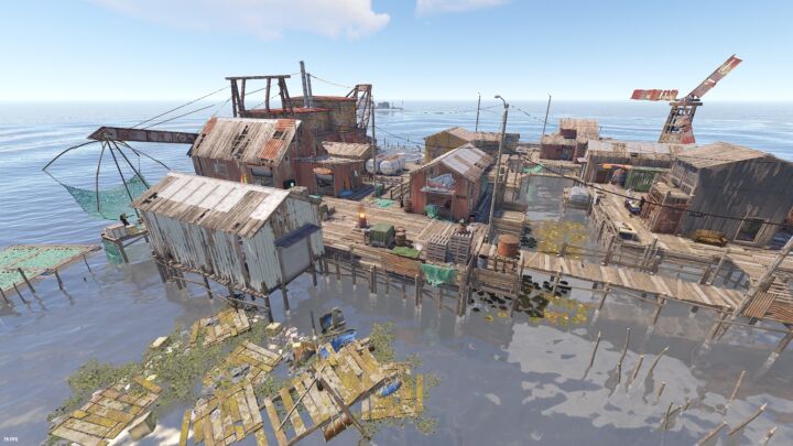 Rust All-In-One Combined Fishing Village Outpost Prefabs