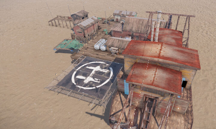 Rust All-In-One Combined Fishing Village Outpost Prefabs