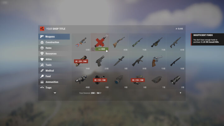 Rust Shop UI All Products