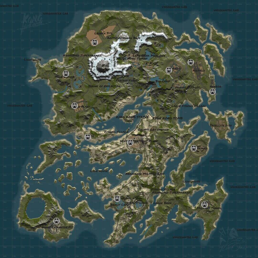 Kong Skull Island Custom Rust Map Lone Design