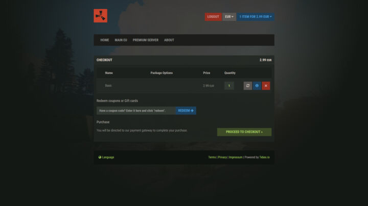 Rust Tebex Template - Outpost All Products