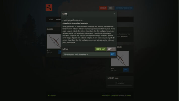 Rust Tebex Template - Outpost All Products