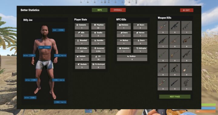 Rust Better Statistics All Products