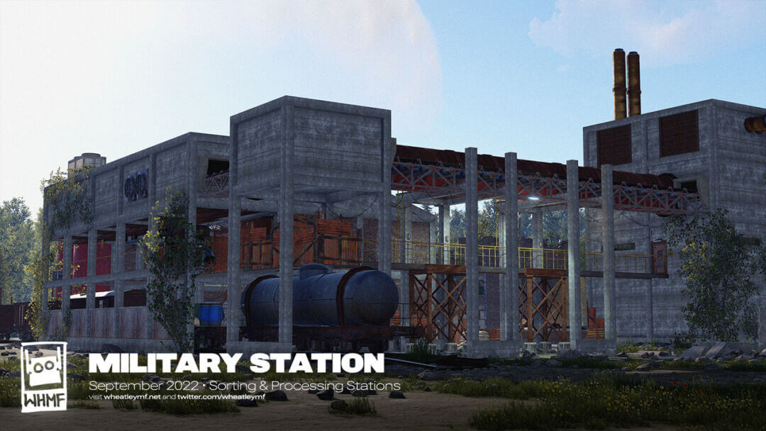 Millitary Base Map Rust MILITARY STATION Custom Rust Monument - Lone Design