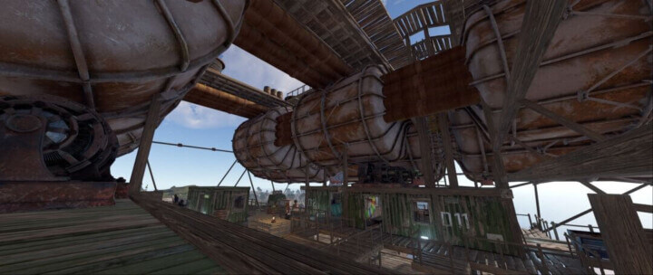Rust Airship All In One (Outpost, Bandit & Fishing Village) Prefabs