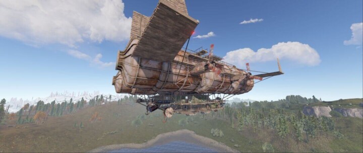 Rust Airship All In One (Outpost, Bandit & Fishing Village) Prefabs