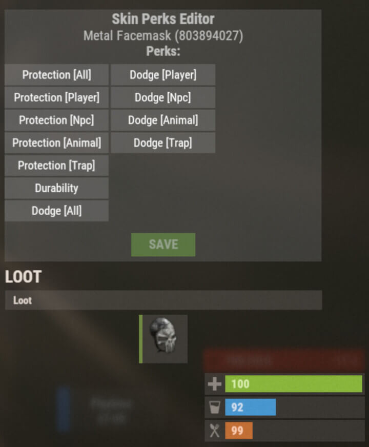 Rust Skin Perks All Products