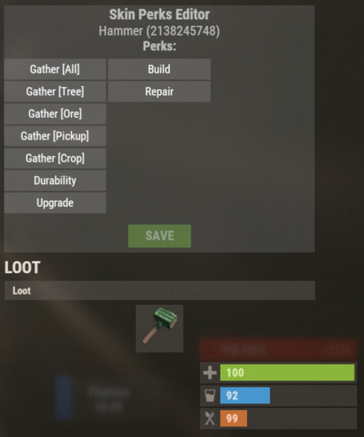 Rust Skin Perks All Products