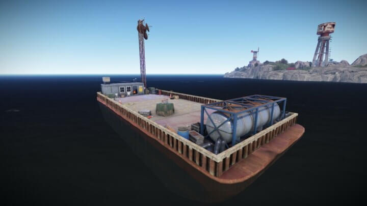 Rust Raidable Base Event Islands + Barge Prefabs