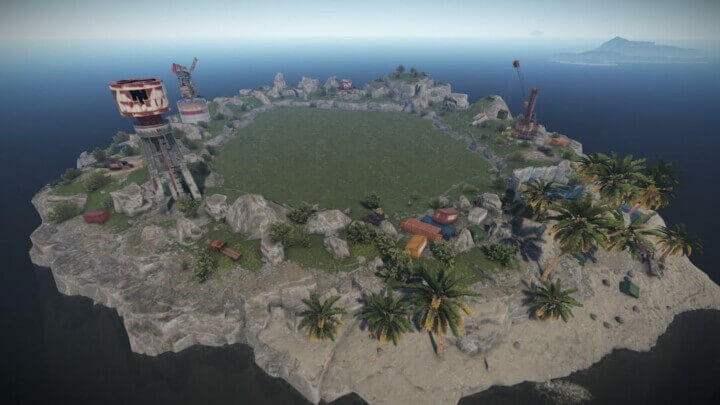 Rust Raidable Base Event Islands + Barge Prefabs