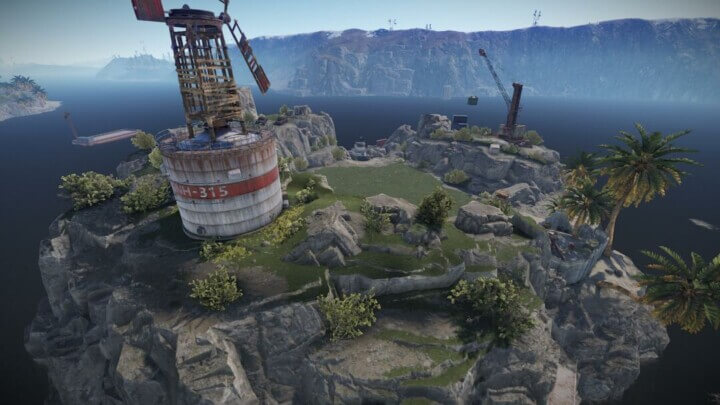 Rust Raidable Base Event Islands + Barge Prefabs