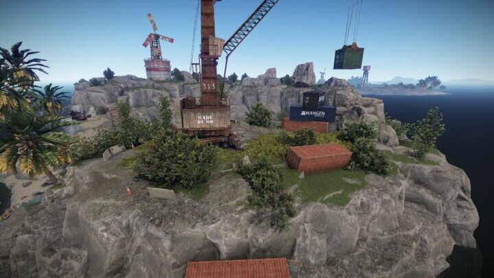 Rust Raidable Base Event Islands + Barge Prefabs