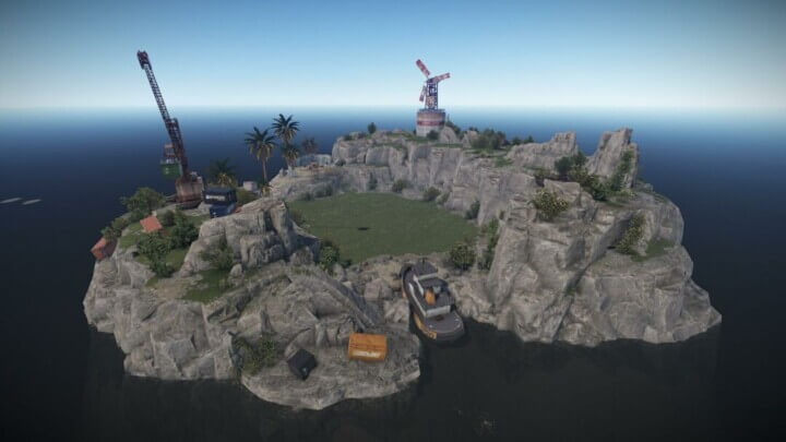 Rust Raidable Base Event Islands + Barge Prefabs