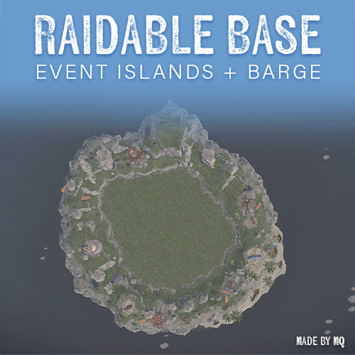 Rust Raidable Base Event Islands + Barge Prefabs