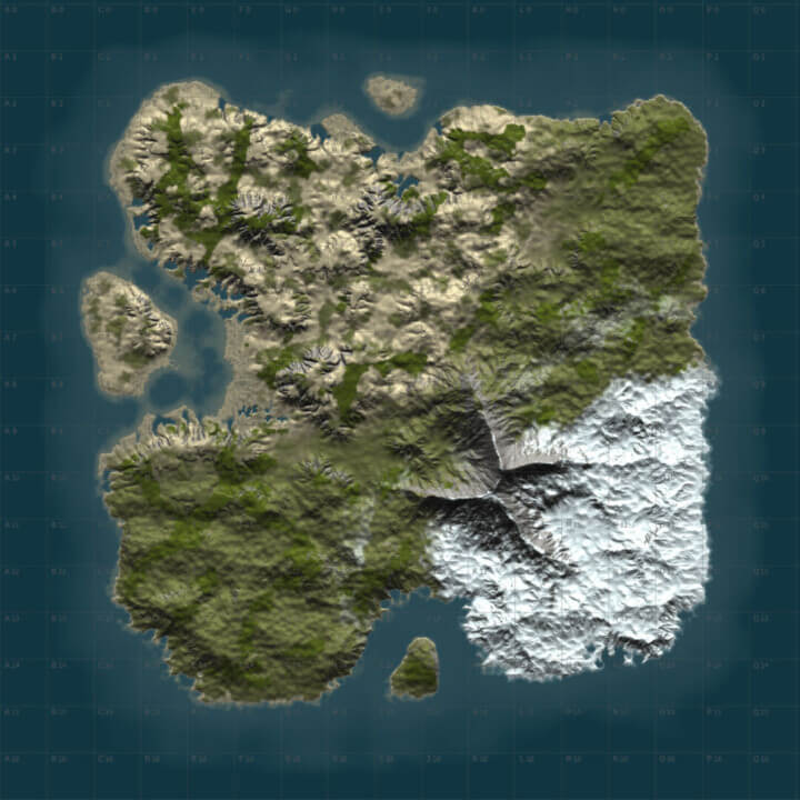 Rust Make yourself map BUNDLE | Landscape + 25 custom monuments + 27 custom places to build a base All Products