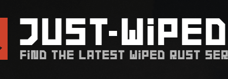Just-Wiped platform interface showcasing Rust server listings