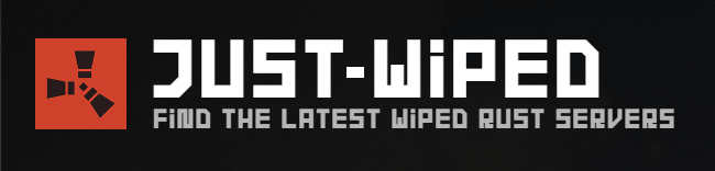 Just-Wiped platform interface showcasing Rust server listings