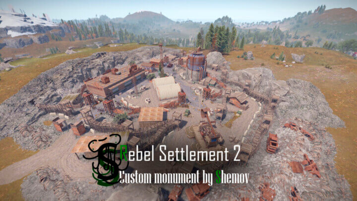 Rust Make yourself map BUNDLE | Landscape + 25 custom monuments + 27 custom places to build a base All Products