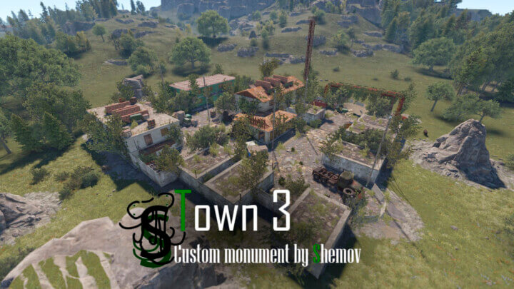 Rust Make yourself map BUNDLE | Landscape + 25 custom monuments + 27 custom places to build a base All Products