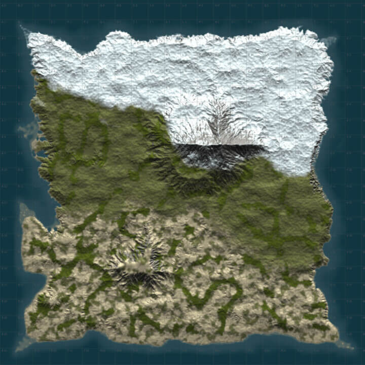 Rust Make yourself map BUNDLE | Landscape + 25 custom monuments + 27 custom places to build a base All Products