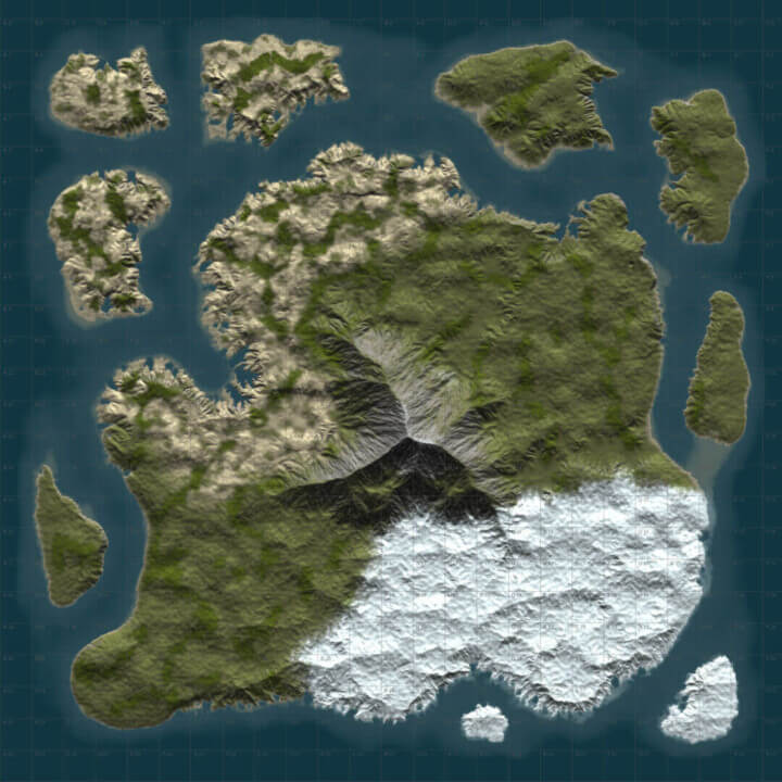 Rust Make yourself map BUNDLE | Landscape + 25 custom monuments + 27 custom places to build a base All Products