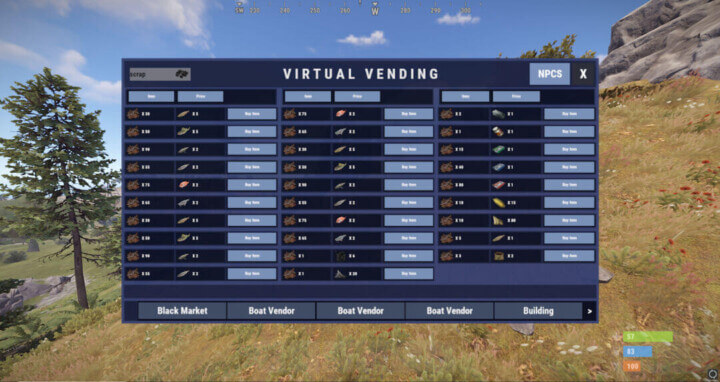 Rust Virtual Vending All Products