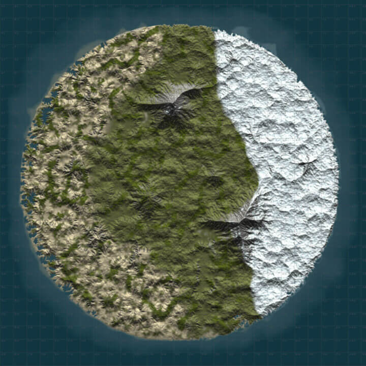 Rust Make yourself map BUNDLE | Landscape + 25 custom monuments + 27 custom places to build a base All Products