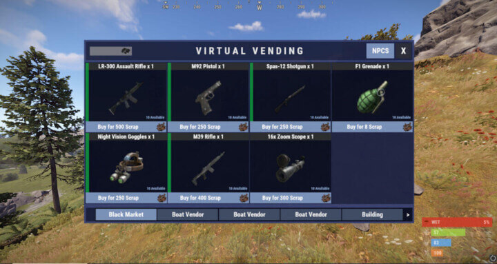 Rust Virtual Vending All Products