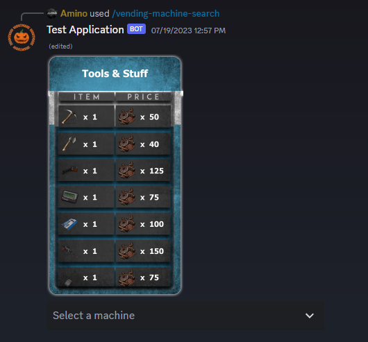 Rust Virtual Vending All Products