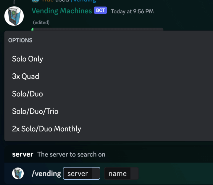 Rust Vending Machines to discord All Products
