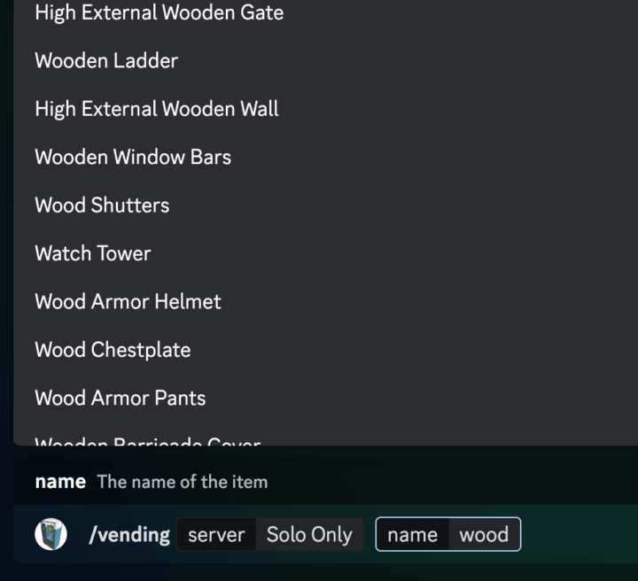 Rust Vending Machines to discord All Products