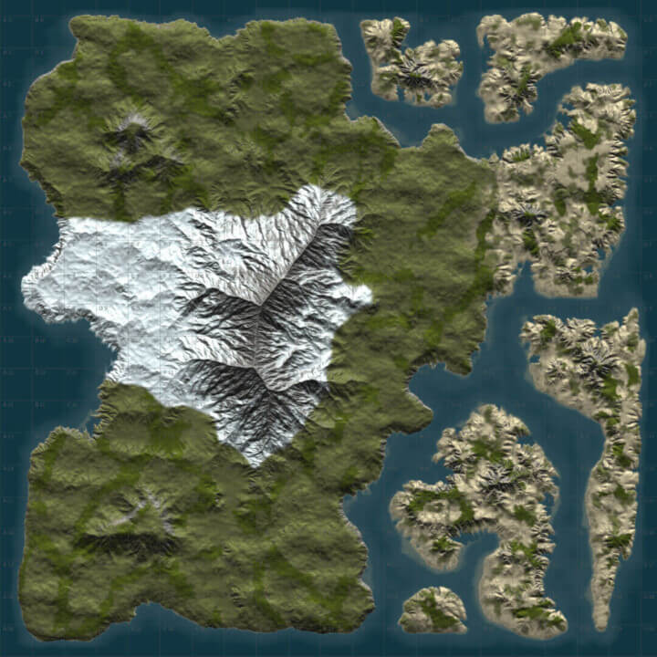 Rust DIY MAP BUNDLE 2 | Landscapes + 25 custom monuments + 27 custom places to build a base All Products