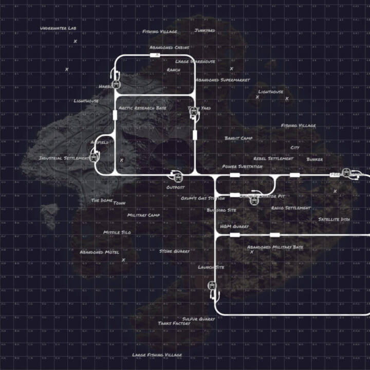 Rust DIY MAP BUNDLE | Landscape + 25 custom monuments + 27 custom places to build a base + Finished Map All Products